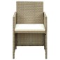 vidaXL Set Divani da Giardino 4 pz con Cuscini in Polyrattan Beige vidaXL Set Divani da Giardino 4 pz con Cuscini in Polyrattan Beige