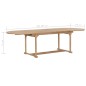 Tavolo da Giardino Allungabile 180-280x100x75cm in Teak Ovale Tavolo da Giardino Allungabile 180-280x100x75cm in Teak Ovale