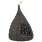vidaXL Cesta per Gatti Cuscino Grigio 40x60cm Teepee Salice Naturale vidaXL Cesta per Gatti Cuscino Grigio 40x60cm Teepee Salice Naturale