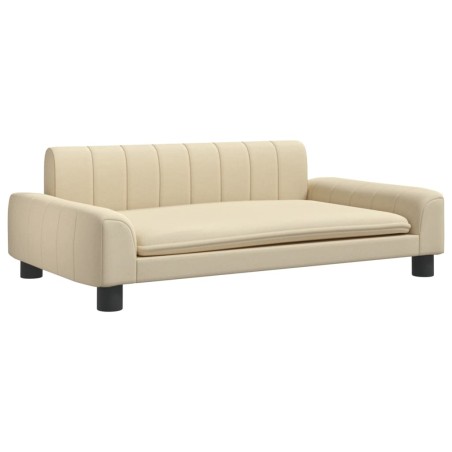 vidaXL Lettino per Cani Crema 90x53x30 cm in Similpelle