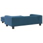vidaXL Lettino per Cani con Estensione Blu 100x50x30 cm in Velluto vidaXL Lettino per Cani con Estensione Blu 100x50x30 cm in Velluto
