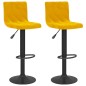 vidaXL Sgabelli da Bar 2 pz Giallo Senape in Velluto vidaXL Sgabelli da Bar 2 pz Giallo Senape in Velluto