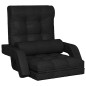 vidaXL Sedia da Terra Pieghevole con Funzione Letto Tessuto Nero vidaXL Sedia da Terra Pieghevole con Funzione Letto Tessuto Nero
