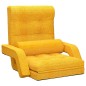 vidaXL Sedia da Terra Pieghevole Funzione Letto Tessuto Giallo Senape vidaXL Sedia da Terra Pieghevole Funzione Letto Tessuto Giallo Senape