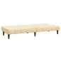 vidaXL Divano Letto a 2 Posti Crema in Velluto vidaXL Divano Letto a 2 Posti Crema in Velluto