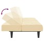 vidaXL Divano Letto a 2 Posti Crema in Velluto vidaXL Divano Letto a 2 Posti Crema in Velluto