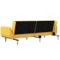 vidaXL Divano Letto a 2 Posti con 2 Cuscini Gialli in Tessuto vidaXL Divano Letto a 2 Posti con 2 Cuscini Gialli in Tessuto