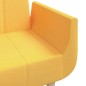 vidaXL Divano Letto a 2 Posti con 2 Cuscini Gialli in Tessuto vidaXL Divano Letto a 2 Posti con 2 Cuscini Gialli in Tessuto