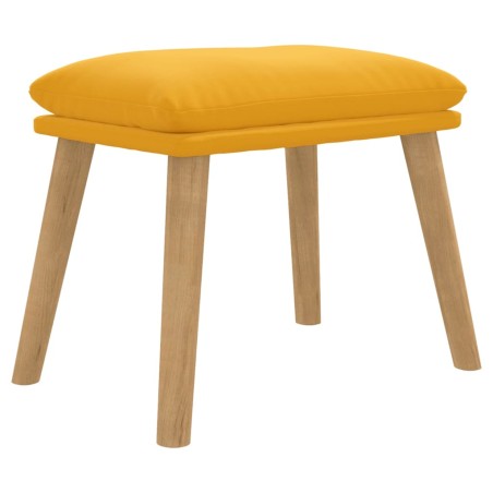 vidaXL Poggiapiedi Giallo Senape 45x29,5x35 cm in Velluto