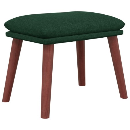 vidaXL Poggiapiedi Verde Scuro 45x29,5x35 cm in Tessuto