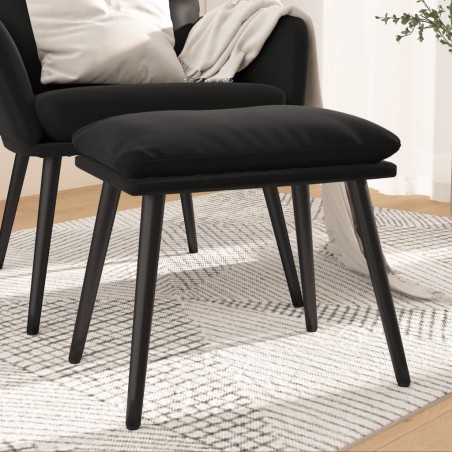 vidaXL Poggiapiedi Nero 45x29,5x35 cm in Velluto