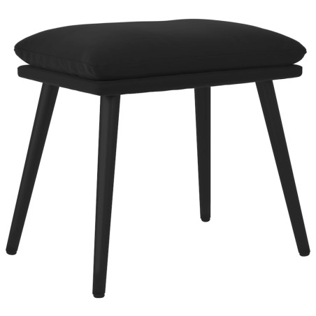 vidaXL Poggiapiedi Nero 45x29,5x35 cm in Velluto