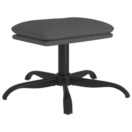 vidaXL Poggiapiedi Grigio Scuro 60x60x36 cm in Tessuto