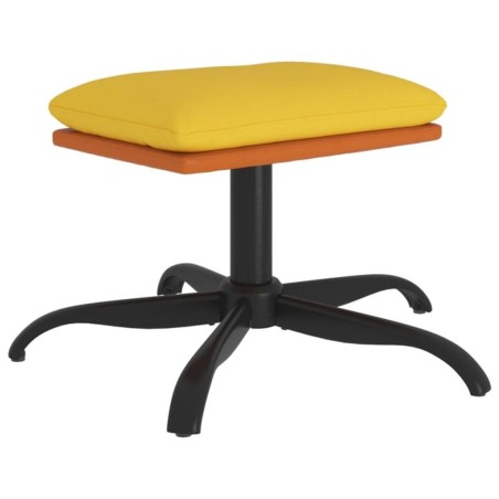 vidaXL Sgabello Giallo Senape 60x60x36 cm in Tessuto e Similpelle
