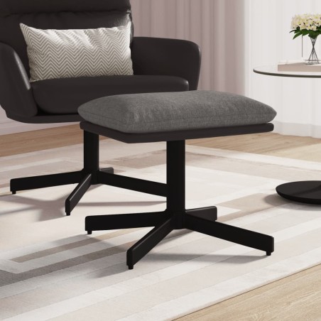 vidaXL Poggiapiedi Grigio Chiaro 60x60x36 cm in Tessuto e Similpelle