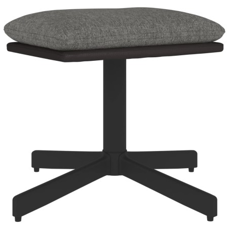 vidaXL Poggiapiedi Grigio Chiaro 60x60x36 cm in Tessuto e Similpelle