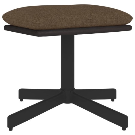 vidaXL Poggiapiedi Marrone 60x60x36 cm in Tessuto e Similpelle