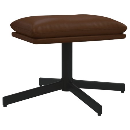 vidaXL Poggiapiedi Marrone 45x29,5x36 cm in Similpelle Lucida