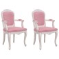 vidaXL Sedie da Pranzo 2 pz Rosa 62x59,5x100,5 cm in Velluto vidaXL Sedie da Pranzo 2 pz Rosa 62x59,5x100,5 cm in Velluto