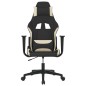 vidaXL Sedia da Gaming Nero e Crema in Tessuto vidaXL Sedia da Gaming Nero e Crema in Tessuto
