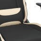 vidaXL Sedia da Gaming Nero e Crema in Tessuto vidaXL Sedia da Gaming Nero e Crema in Tessuto