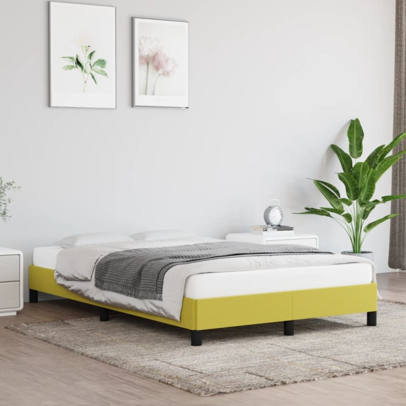 vidaXL Giroletto senza Materasso Verde 120x200 cm Tessuto vidaXL Giroletto senza Materasso Verde 120x200 cm Tessuto