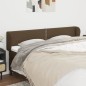 Testiera ad Orecchio Marrone Scuro 203x23x78/88 cm in Tessuto Testiera ad Orecchio Marrone Scuro 203x23x78/88 cm in Tessuto