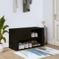 Scarpiera Nera 80x35x45 cm in Legno Multistrato Scarpiera Nera 80x35x45 cm in Legno Multistrato
