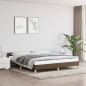 vidaXL Giroletto con Testiera Marrone Scuro 160x200 cm in Tessuto vidaXL Giroletto con Testiera Marrone Scuro 160x200 cm in Tessuto