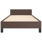 vidaXL Giroletto con Testiera Marrone 90x190 cm in Similpelle