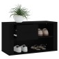 Scarpiera Nera 80x35x45 cm in Legno Multistrato Scarpiera Nera 80x35x45 cm in Legno Multistrato