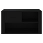 Scarpiera Nera 80x35x45 cm in Legno Multistrato Scarpiera Nera 80x35x45 cm in Legno Multistrato
