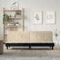vidaXL Divano Letto Crema in Tessuto vidaXL Divano Letto Crema in Tessuto