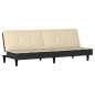 vidaXL Divano Letto Crema in Tessuto vidaXL Divano Letto Crema in Tessuto