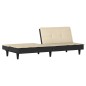 vidaXL Divano Letto Crema in Tessuto vidaXL Divano Letto Crema in Tessuto