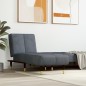 vidaXL Chaise Longue in Velluto Grigio Scuro vidaXL Chaise Longue in Velluto Grigio Scuro
