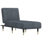 vidaXL Chaise Longue in Velluto Grigio Scuro vidaXL Chaise Longue in Velluto Grigio Scuro