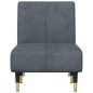 vidaXL Chaise Longue in Velluto Grigio Scuro vidaXL Chaise Longue in Velluto Grigio Scuro