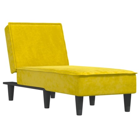 vidaXL Chaise Longue in Velluto Giallo