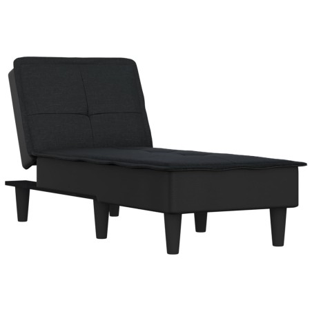 vidaXL Chaise Longue in Tessuto Nero