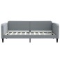vidaXL Letto da Giorno Grigio Chiaro 90x190 cm in Tessuto vidaXL Letto da Giorno Grigio Chiaro 90x190 cm in Tessuto