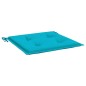 vidaXL Cuscini per Sedia da Giardino 2 pz Turchese 50x50x3 cm Tessuto