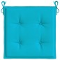 vidaXL Cuscini per Sedia da Giardino 2 pz Turchese 50x50x3 cm Tessuto