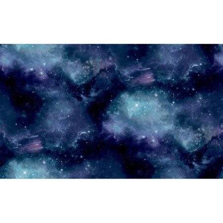 Good Vibes Carta da Parati Galaxy with Stars Nera e Viola