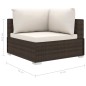 vidaXL Set Divani da Giardino 9 pz con Cuscini in Polyrattan Marrone vidaXL Set Divani da Giardino 9 pz con Cuscini in Polyrattan Marrone