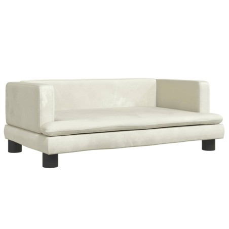 vidaXL Lettino per Cani Crema 80x45x30 cm in Velluto