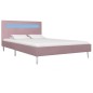vidaXL Giroletto con Luci LED Rosa in Tessuto 120x200 cm