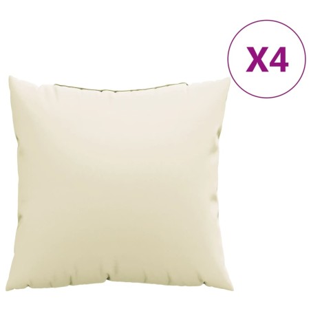 vidaXL Cuscini Decorativi 4 pz Crema 50x50 cm in Tessuto