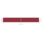Tenda Laterale Retrattile Rossa 140x1000 cm Tenda Laterale Retrattile Rossa 140x1000 cm