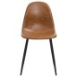 vidaXL Sedie da pranzo 2 pz 45x54,5x87 cm Marrone Lucido in Similpelle vidaXL Sedie da pranzo 2 pz 45x54,5x87 cm Marrone Lucido in Similpelle
